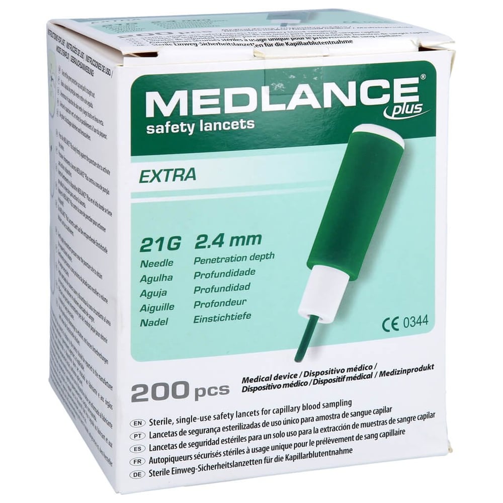 Medlance plus Extra Sicherheitslanzetten 21 G