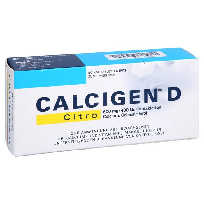 Calcigen D Citro 600mg/400 I.e.