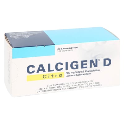 Calcigen D Citro 600mg/400 I.e.