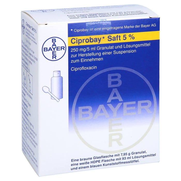 Ciprobay Saft 5% Granulat und Lösungsmittel zur Herstellung einer Suspension