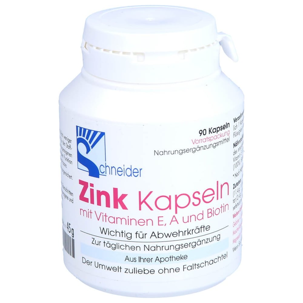 Zink Kapseln mit Vitamin E. A. Biotin