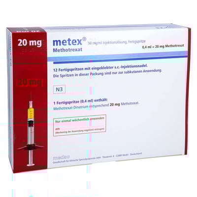 Metex 20 mg (50 mg/ml) Injektionslösung