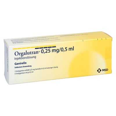Orgalutran 0,25 mg/0,5 ml Injektion -Lösung Produktbild 1