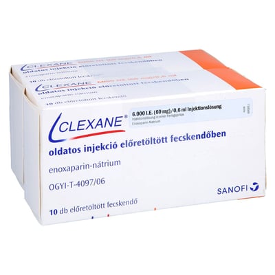 Clexane 6000 I.E. (60 mg)/0,6 ml Injektionslösung ohne Sicherheitssystem