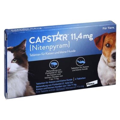 Capstar 11,4 mg Tabletten Katzen/kleine Hunde Produktbild 1