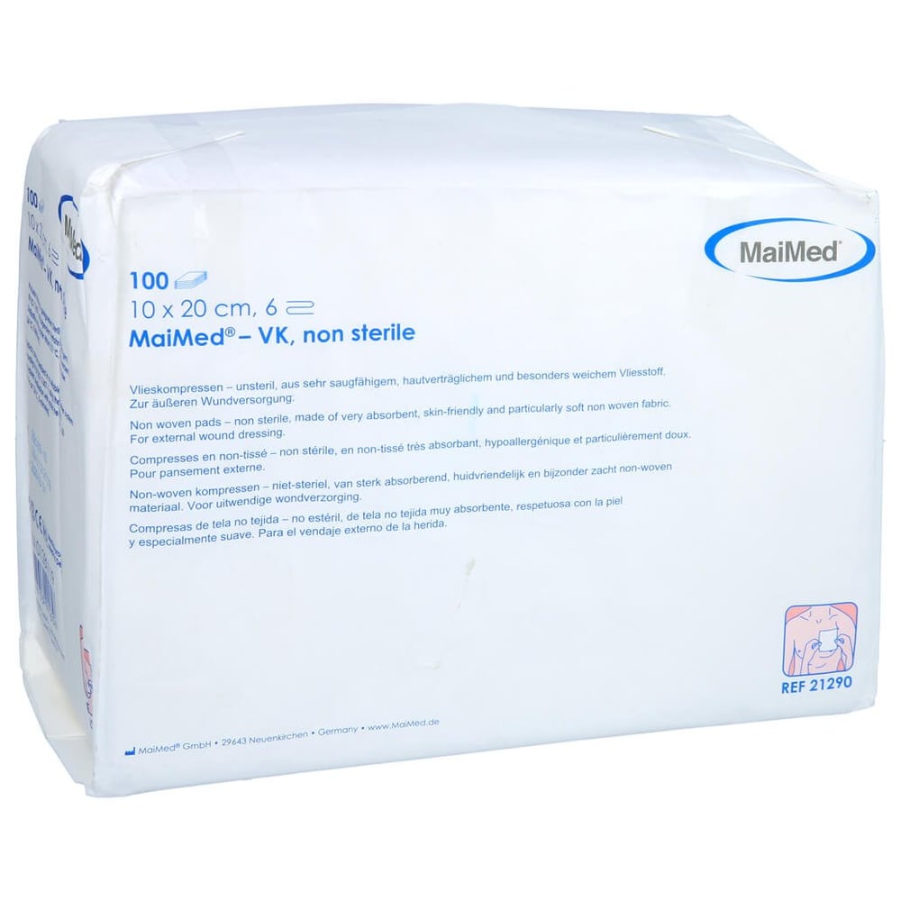Vlieskompressen 10x20cm 6-fach unsteril