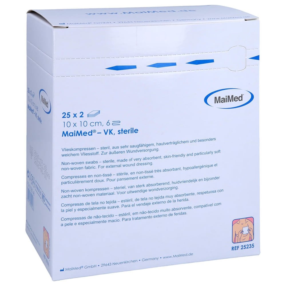 Vlieskompressen 10x10cm 6-fach steril