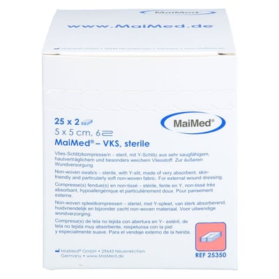 Vlies-schlitzkompressen steril 5x5 cm 6fach