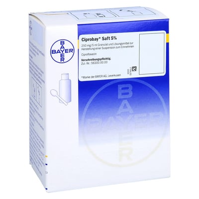 Ciprobay Saft 5 % Granulat und Lösungsmittel zur Herstellung einer Suspension