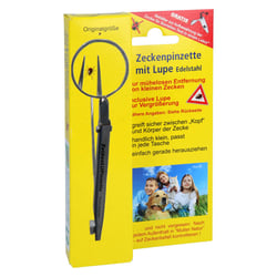 Zeckenpinzette mit Lupe Chirurgenstahl