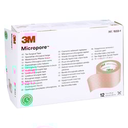 Micropore Vliespfl.2,5 cmx9,1 m haut 1533-1