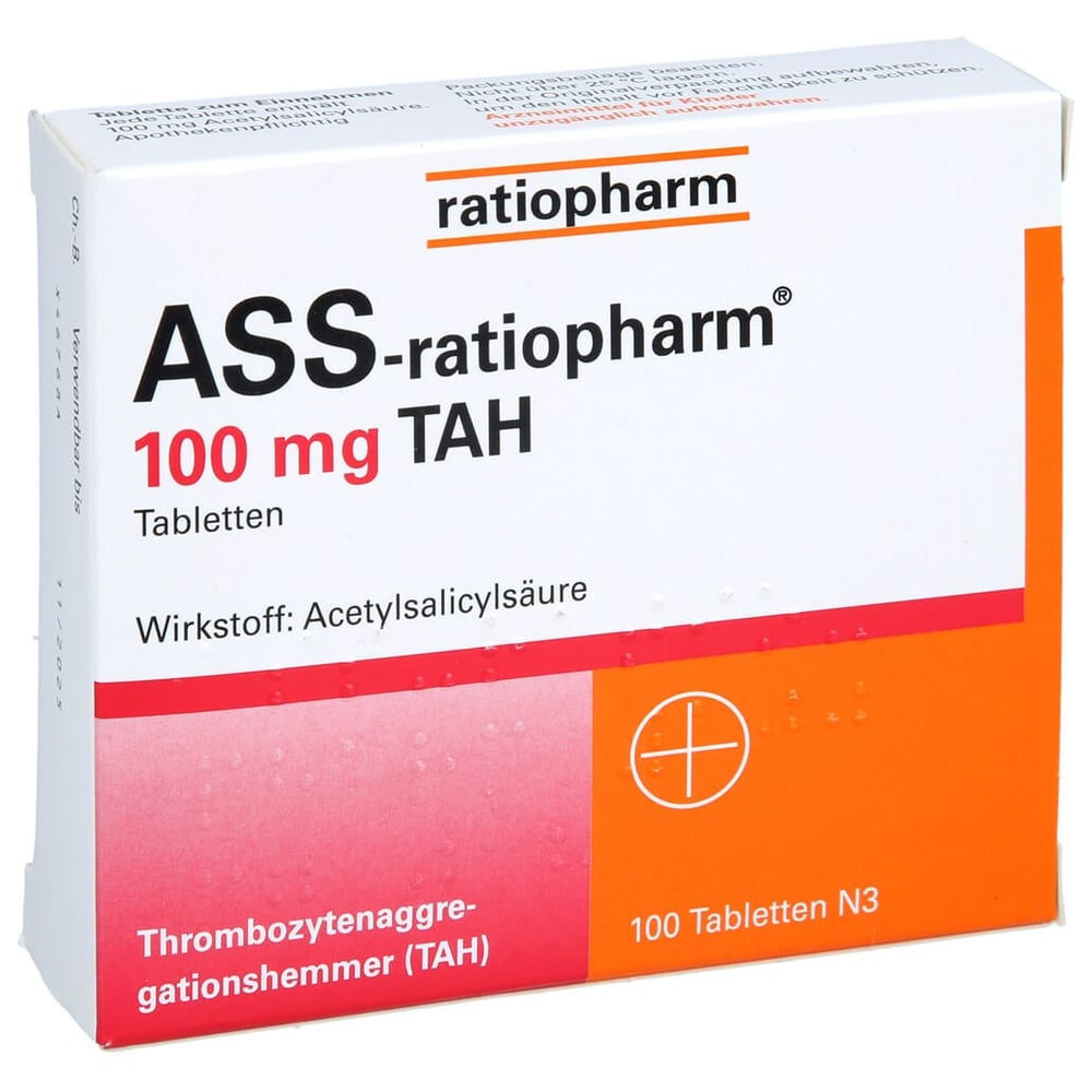 ASS-ratiopharm 100 mg TAH