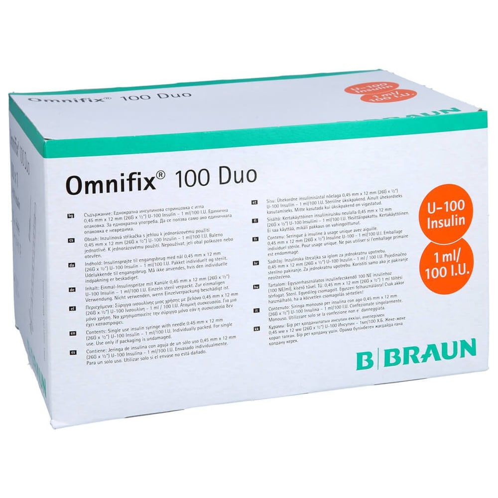 Omnifix Duo 100 Insulin Einmalspritzen