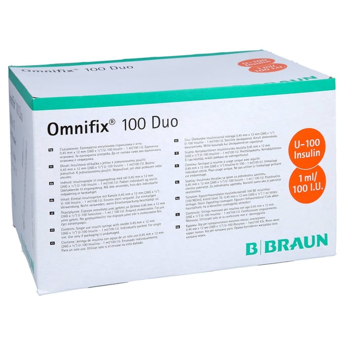 Omnifix Duo 100 Insulin Einmalspritzen