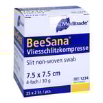 Schlitzkompr. Vlies steril 7.5x7.5cm 4