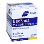 Schlitzkompr. Vlies steril 5x5cm 4f.