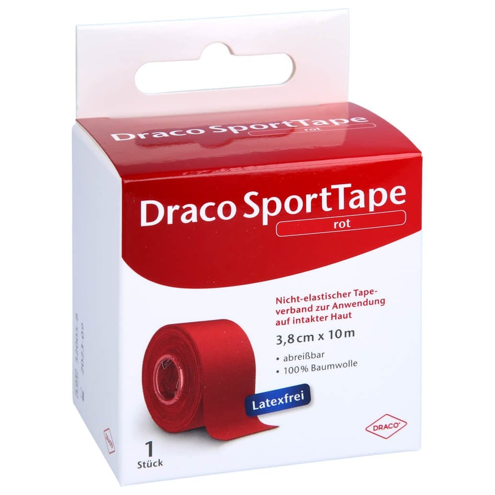 Dracotapeverband 10mx3.8cm rot