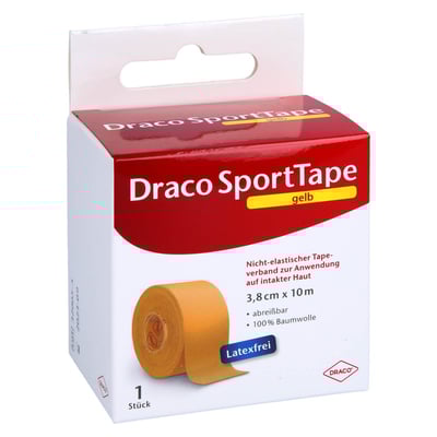 Dracotapeverband 10mx3.8cm gelb
