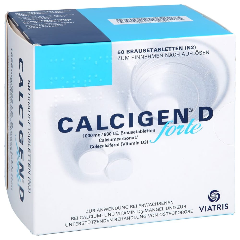 Calcigen D forte 1000mg/880I.E. Brausetabletten