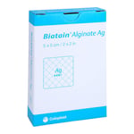 Biatain Alginate Ag Kompressen 5x5 cm mit Silber Produktbild 1