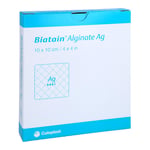 Biatain Alginate Ag Kompressen 10x10 cm mit Silber Produktbild 1