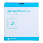 Biatain Alginate Ag Kompressen 10x10 cm mit Silber Produktbild 2