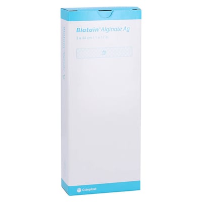 Biatain Alginate Ag Tamponade 3x44 cm mit Silber