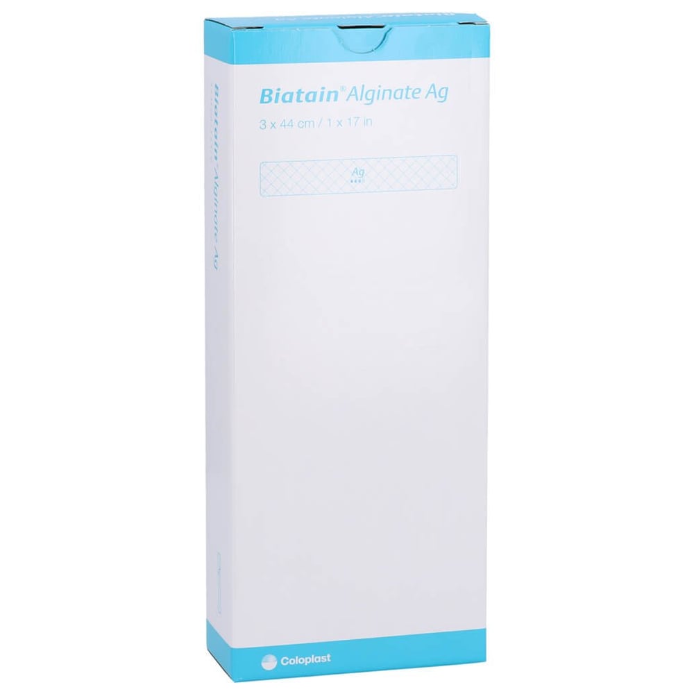 Biatain Alginate Ag Tamponade 3x44cm mit Silber