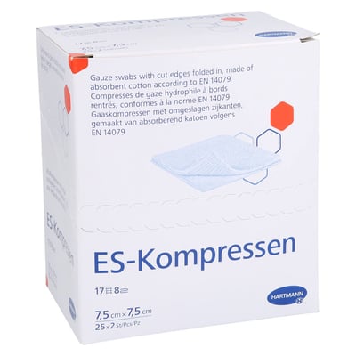 ES-Kompressen 7,5x7,5 cm 8-fach steril Produktbild 1