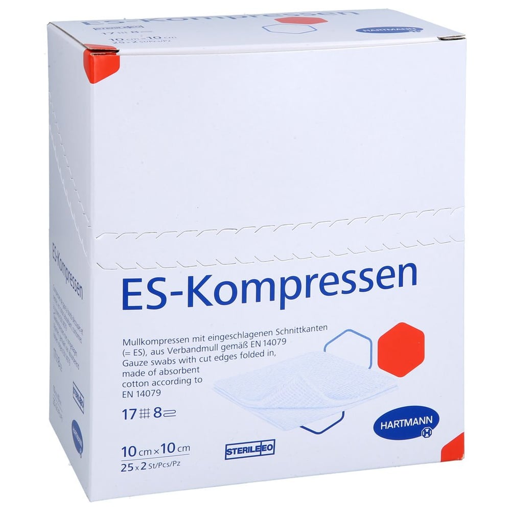 ES-Kompressen Steril 10x10 cm 8fach Paul Hartmann