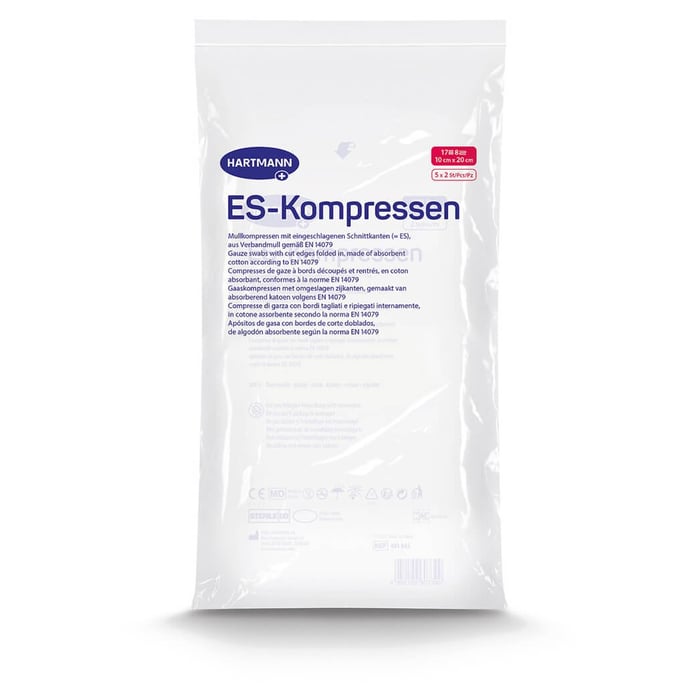 ES-KOMPRESSEN steril 10x20 cm 8fach