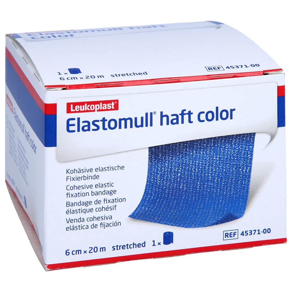 Elastomull haft color 6 cmx20 m Fixierb.blau