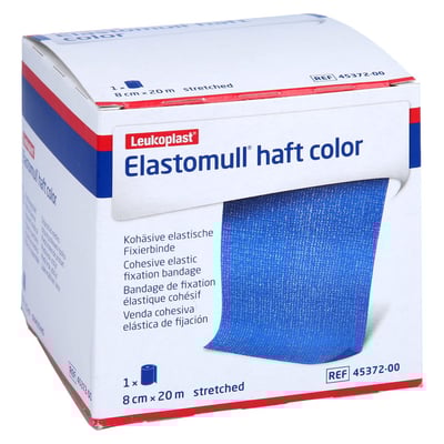Elastomull haft color 8 cmx20 m Fixierb.blau BSN medical