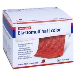 Elastomull haft color 6 cmx20 m Fixierb.rot