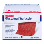 Elastomull haft color 6 cmx20 m Fixierbinde rot Produktbild 3