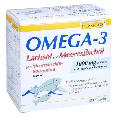 Omega-3 Lachsöl und Meeresfischöl Kapseln