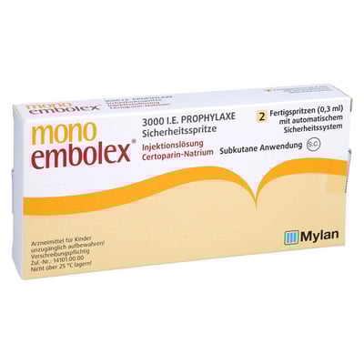 Mono-Embolex 3000 I.E. Prophylaxe Sicherheitsspritze