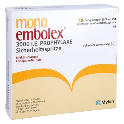 Mono-Embolex 3000 I.E. Prophylaxe Sicherheitsspritze