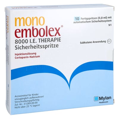 Mono-Embolex 8000 I.E. Therapie Sicherheitsspritze Produktbild 1