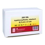Injektionspflaster 2x6.5cm Vlies weiss