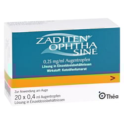 Zaditen ophtha sine 0,25mg/ml Augentropfen