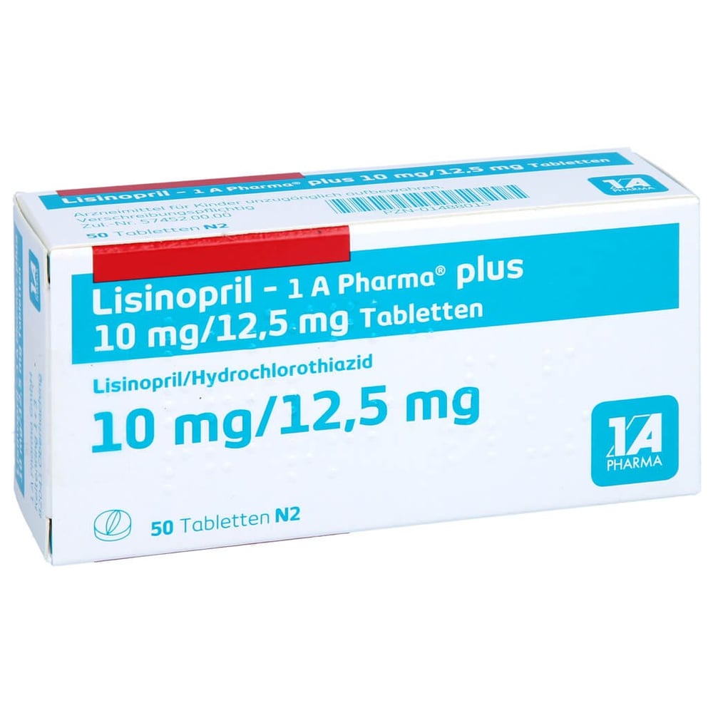 Lisinopril 1 A Pharma plus 10mg/12.5mg Tabletten