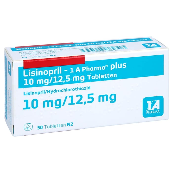 Lisinopril 1 A Pharma plus 10mg/12.5mg Tabletten