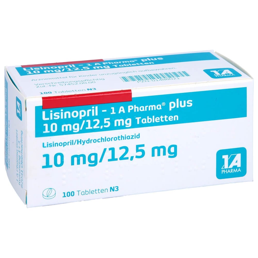 Lisinopril 1 A Pharma plus 10mg/12.5mg Tabletten
