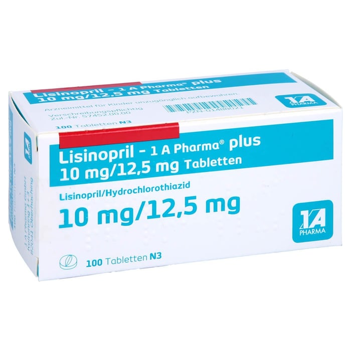 Lisinopril 1 A Pharma plus 10mg/12.5mg Tabletten