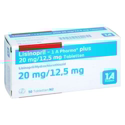 Lisinopril 1 A Pharma plus 20mg/12.5mg Tabletten