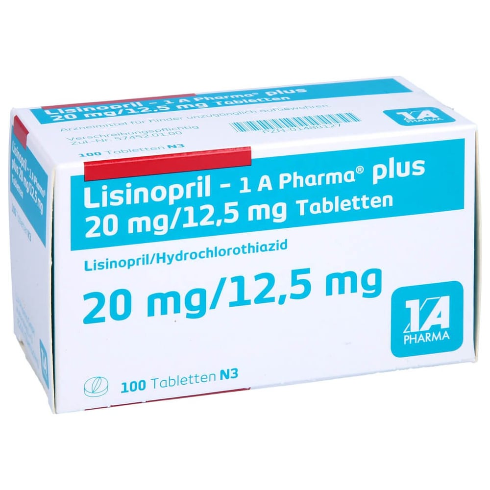 Lisinopril 1 A Pharma plus 20mg/12.5mg Tabletten
