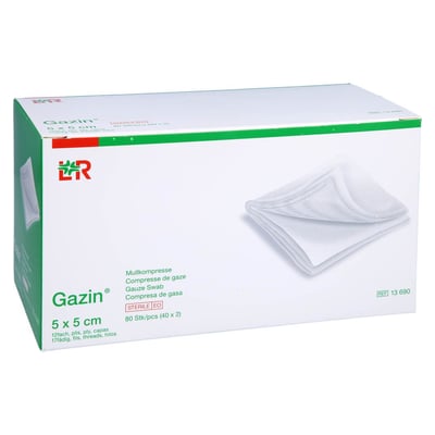 Gazin Mullkompresse 5x5 cm steril 12fach Produktbild 1
