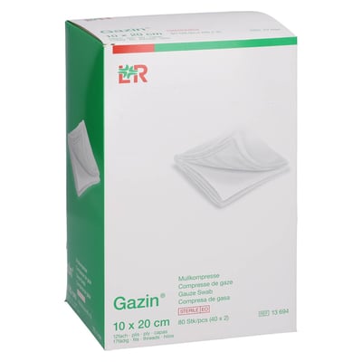 Gazin Mullkompresse 10x20 cm steril 12fach Produktbild 1