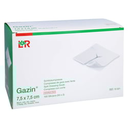 Gazin Schlitzkompressen 7,5x7,5 cm steril 8fach